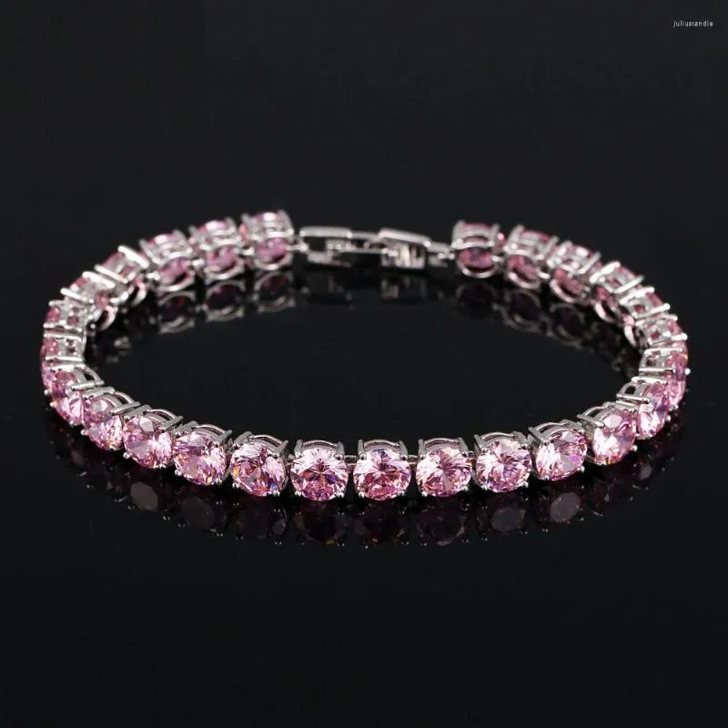 ارتباط أساور تنس سوار الأزياء Crystal Joyas 6 ألوان Zirconia Zirconia bangle سلسلة للنساء Pulseira Bijoux