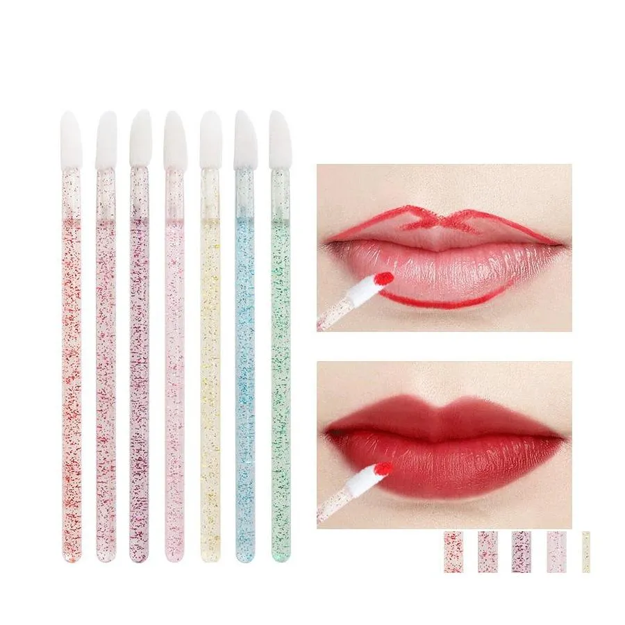 Pinceaux de maquillage jetables en gros, applicateur d'extension de lèvres transparentes, baguettes de rouge à lèvres transparentes, cosmétiques, outil de maquillage, Drop D Dhcts