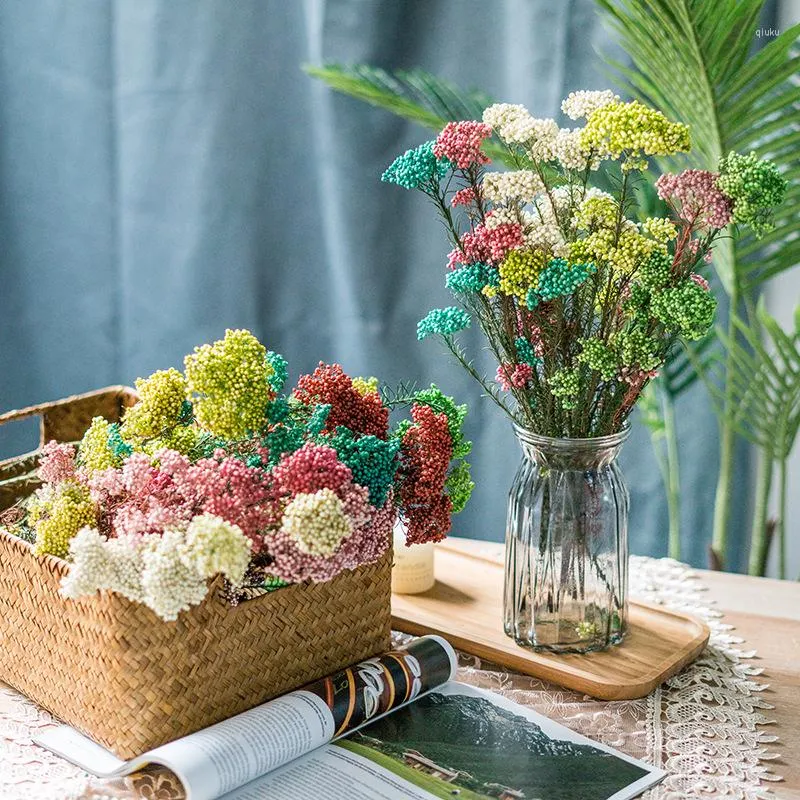 Fiori decorativi Bouquet di fiori di miglio eterno reale essiccato naturale Accessori fai da te per soggiorno Matrimonio a casa Mariage Boheme Decor