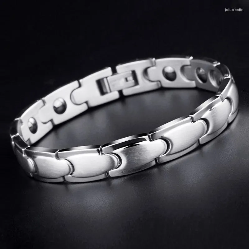 Link Bracelets High Grade Stainless Steel Magnetic Bracelet Energy Power Health Bangle Wristband Fashion Jewelry Gift For Women Men