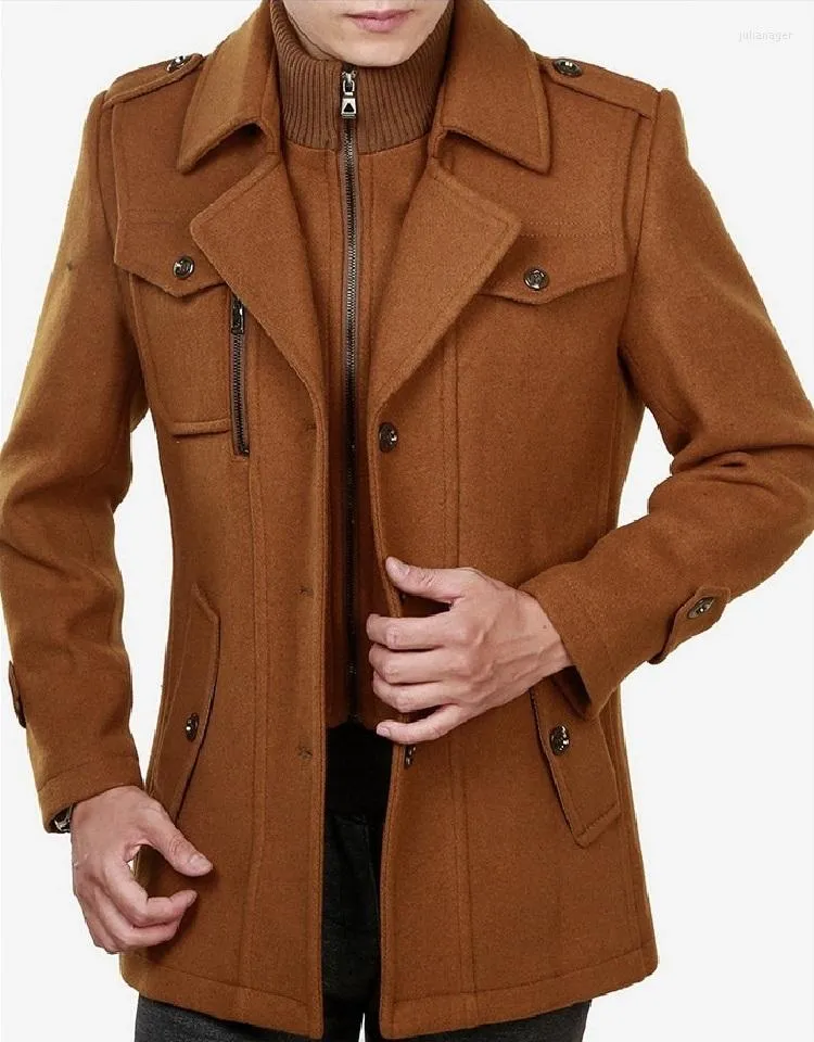 Männer Wolle Männer Winter Jacken Wollmischung Mantel Undefiniert Dicke Warme Mantel Peacoat Männlich Mantrench Windjacke Slim Veste Manteaux homme