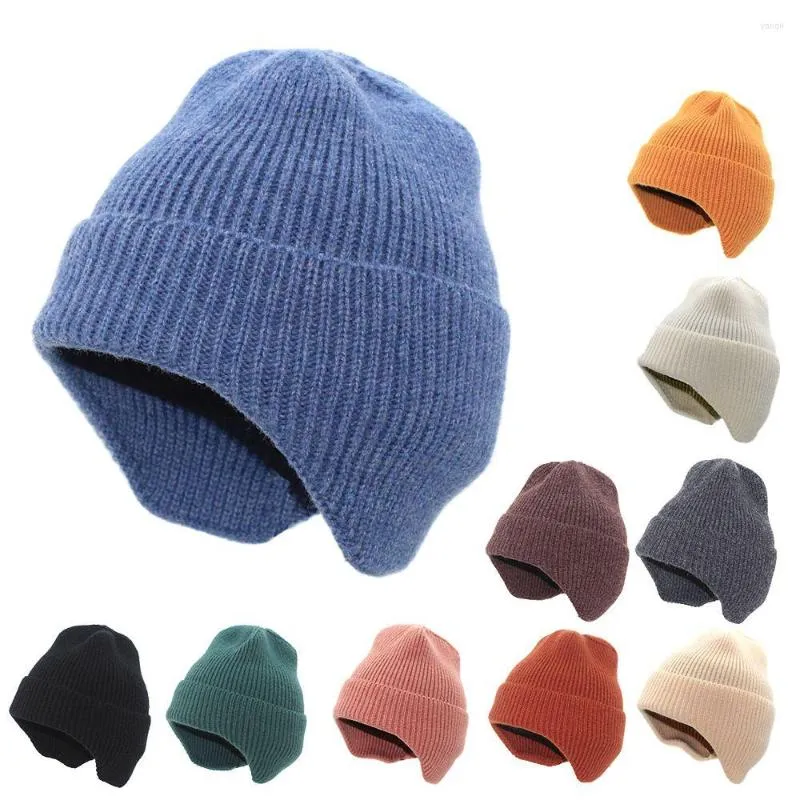 Bérets oreille Protection chapeau tricoté pour hommes femmes oreillette chapeaux extérieur cyclisme coupe-vent couverture hiver Beaine Bonnet casquette chaude