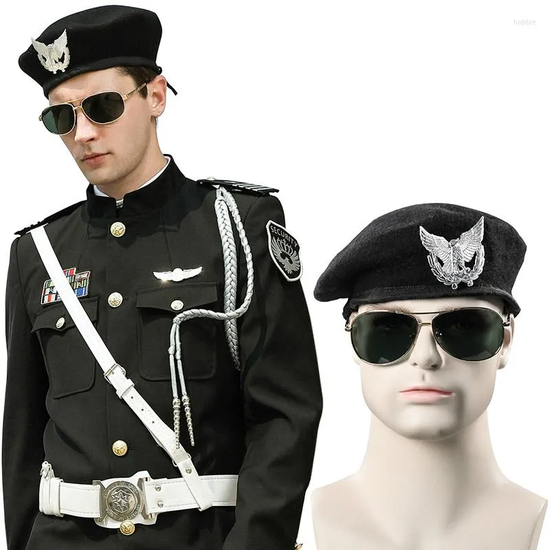 Beretti Guardia di sicurezza Beretto di lana da uomo Donne Work Hat Etinetta Air Pilot Performance Caps Autunno Inverno moda