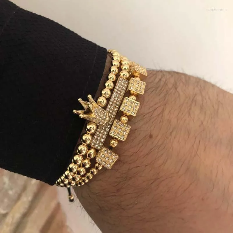 Bracelets de charme coroa de luxo de luxo pingente de multicamada mulher homem menino menino jóias de jóias do presente de casamento