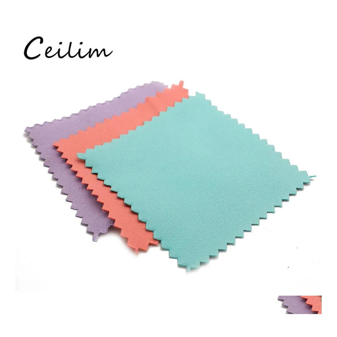 منظفات المجوهرات البولندية بيل الجملة 200pcs عالي الجودة من قسمة التنظيف Sier Cleaning Cleaning Cloth 8x8cm السعر التسليم السريع OTGXG