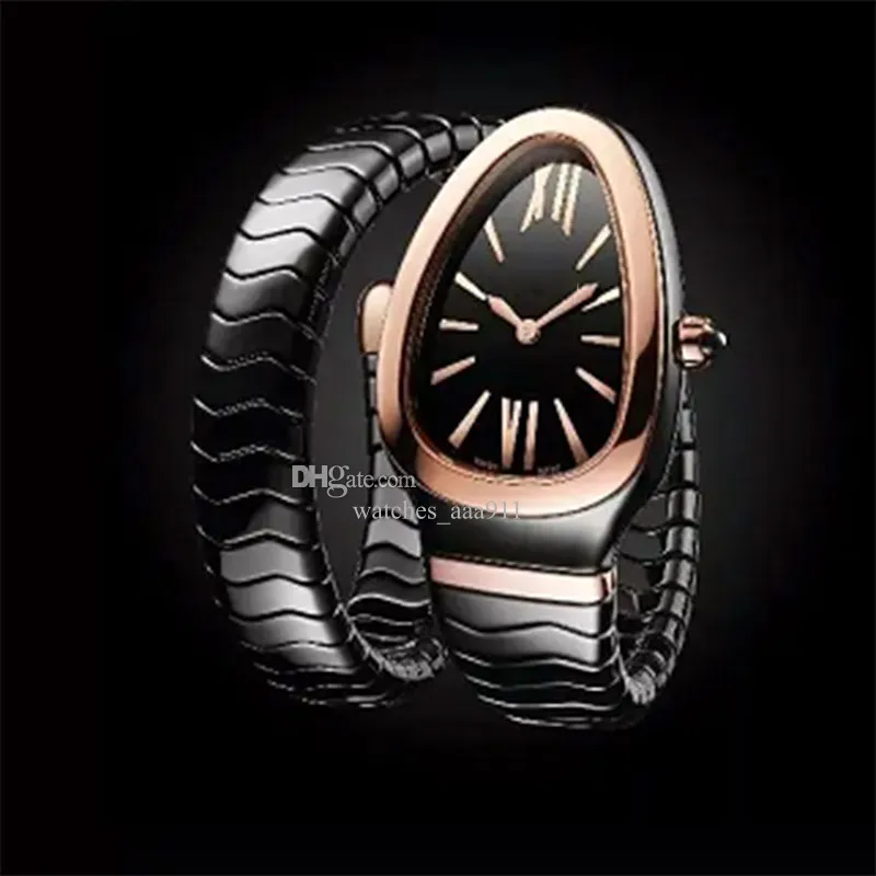 Lady Watches Diamond Watch Quarz Armbanduhren 35 -mm -Keramikarmband Einzelring/Doppelarmband Uhr Leben wasserdichtes Design Montre de Luxe