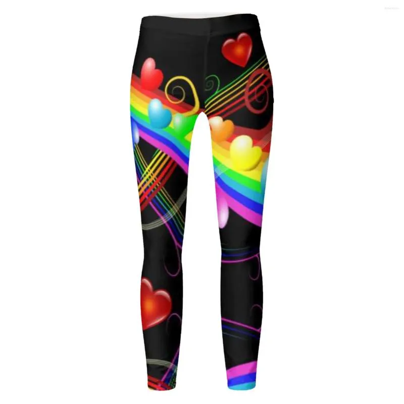 Coastal Rose Heart Workout Pants For Women Perfect For Yoga