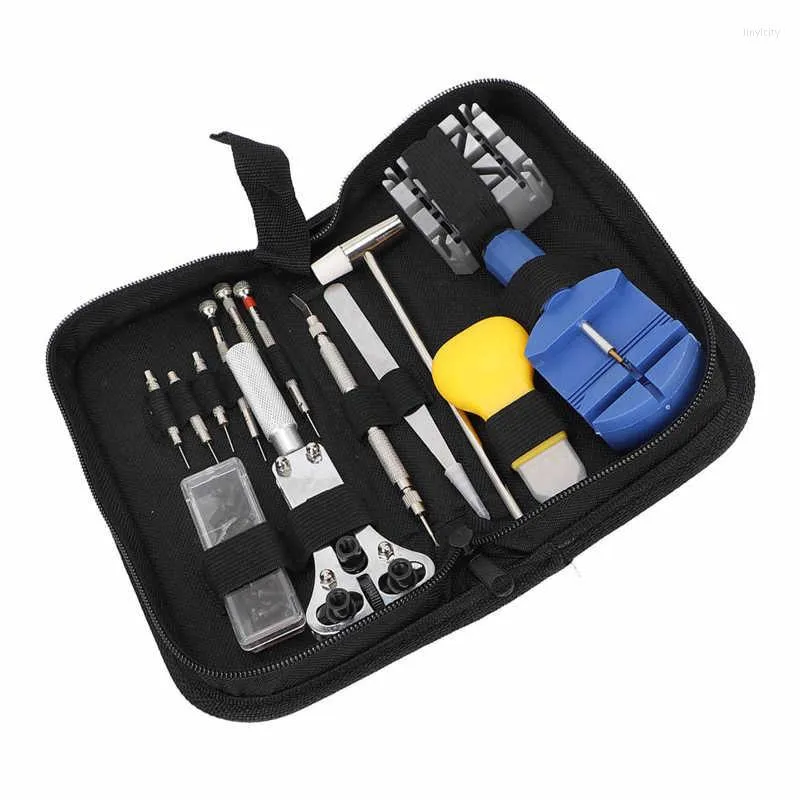 Kit di riparazione per orologi Kit di sostituzione della batteria Set di strumenti di riparazione Sostituzione delle batterie Cinturino di regolazione per orologiaio