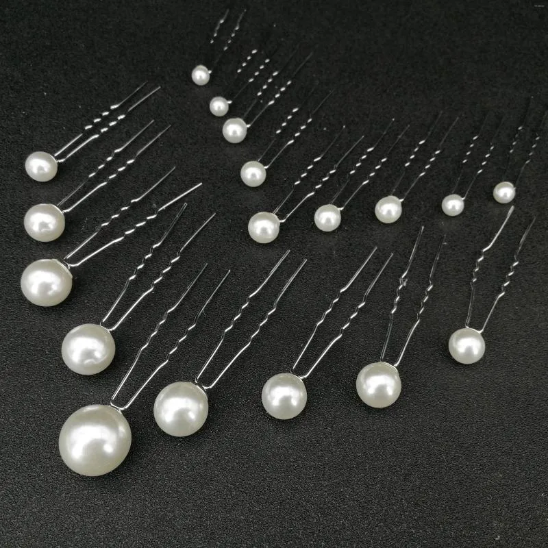 Bijoux de cheveux pour femmes, épingle en forme de U, Barrette en métal, épingles à cheveux, accessoires de diadème de mariée en perles simulées, outils de conception de coiffure de mariage