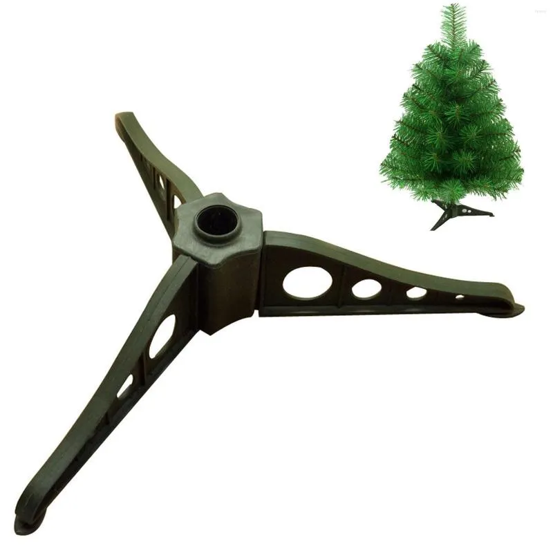 Christmas Decorations Folding Tree Stand Green Plastic Holder For 30cm - 150cm Tall Artificial Trees 0.75" In Diameter