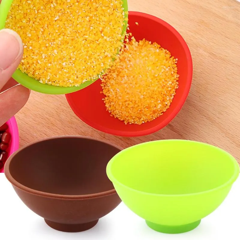 Bowls Odorless Anti-Drop Silicone Facial Mask Bowl Mixing Measuring Salt Sauce Sugar Butter Seasoning Kitchen Tool