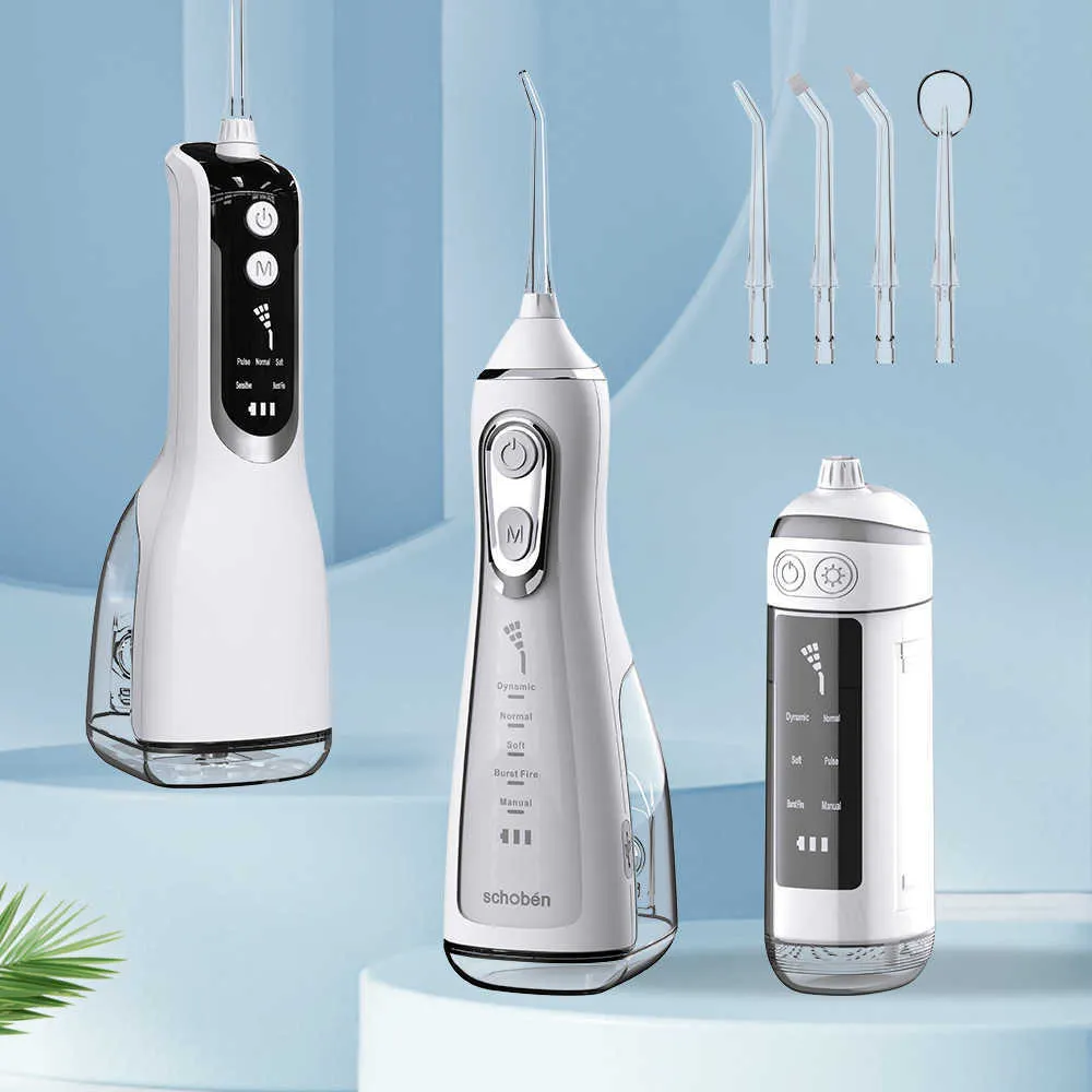 Oral Irrigators Other Hygiene USB Type-C Rechargeable Water Floss Portable Dental Flosser Jet 300ml Teeth Cleane 221215