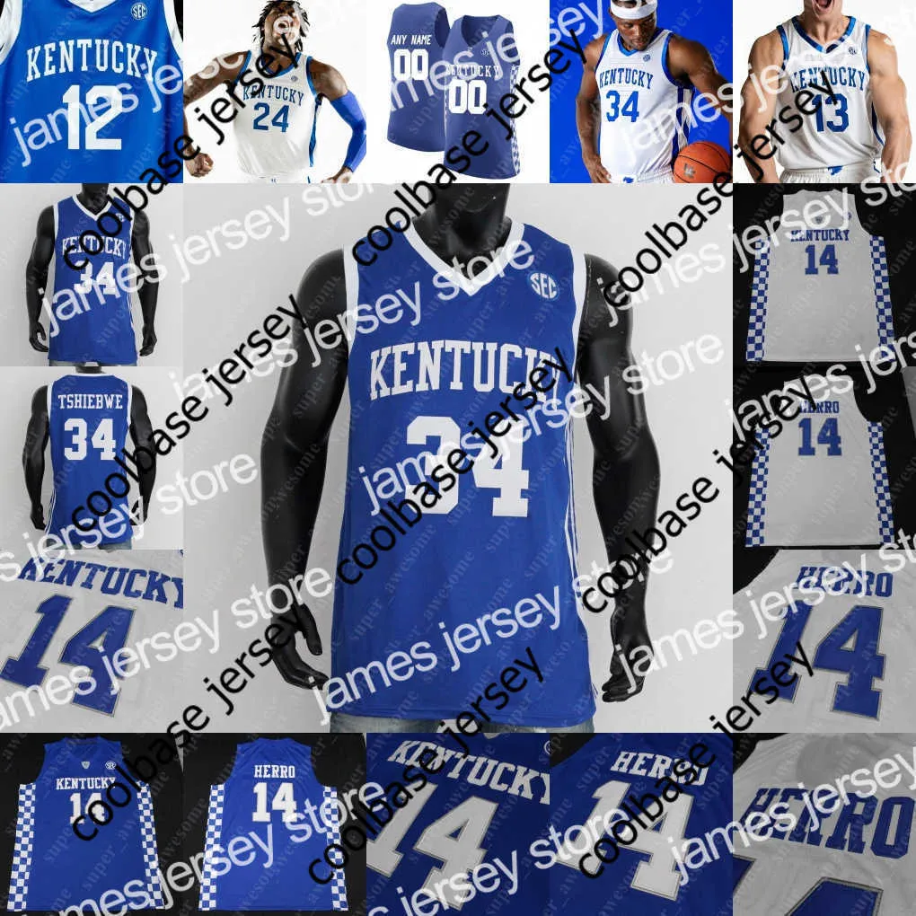 Jerseys de basquete Kentucky Wildcats Basketball Jersey Oscar Tshiebwe Jacob Toppin Chris Livingston Lance Ware Cason Wallace CJ Fredrick