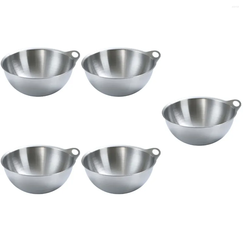 Tazones 5x Cocina Uso diario Hogar Acero inoxidable Tazón para mezclar para ensalada Fruta