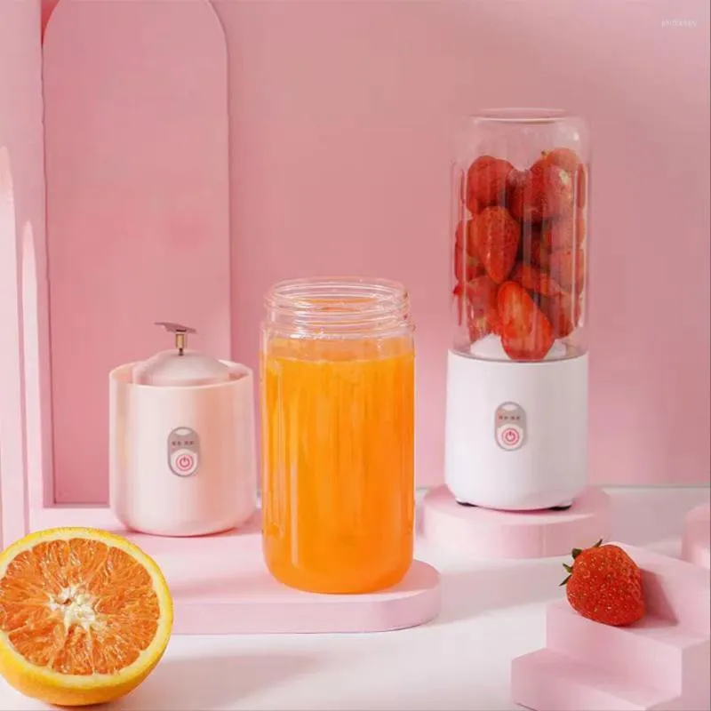 Juicers Portable Juice Extractor Electric Small Mug Fruit Separator Blender Rostfritt stål USB trådlös laddningsbar blandare för resor