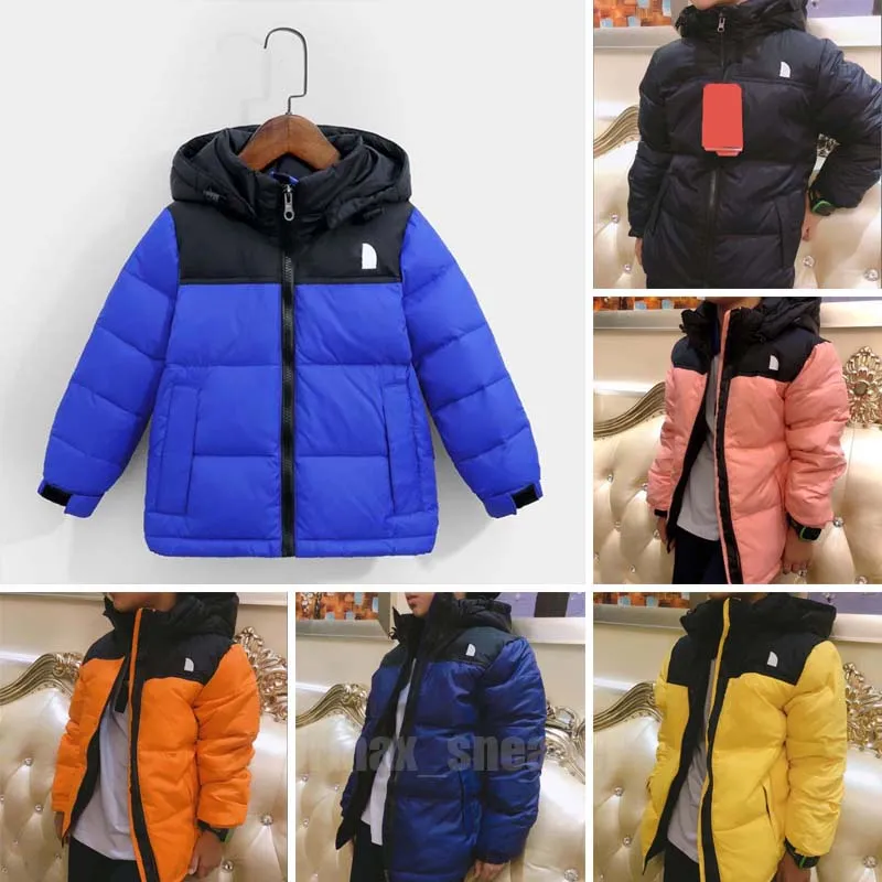 Casaco de inverno Jaqueta de penas Moda infantil Clássico Casacos quentes ao ar livre Padrão de zebra Listrado Estampa de letra Puffer Jaquetas para meninos Multicolor Roupas confortáveis 100-170