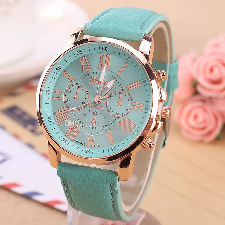 HBP Orologi da donna alla moda Cinturino in pelle Orologio da polso da lavoro casual Movimento al quarzo Orologio elettronico Orologio regalo Montre De Luxe