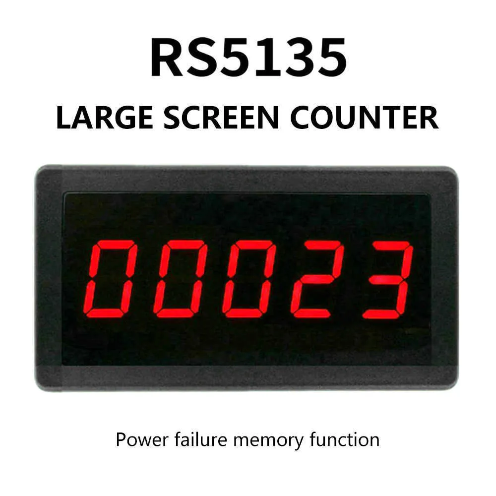 DC 12V-24V 5 Digital LED Red Tachometer RPM Speed Meter Electronic Counter 0-99999RPM Hall Proximity Switch Sensor NPN