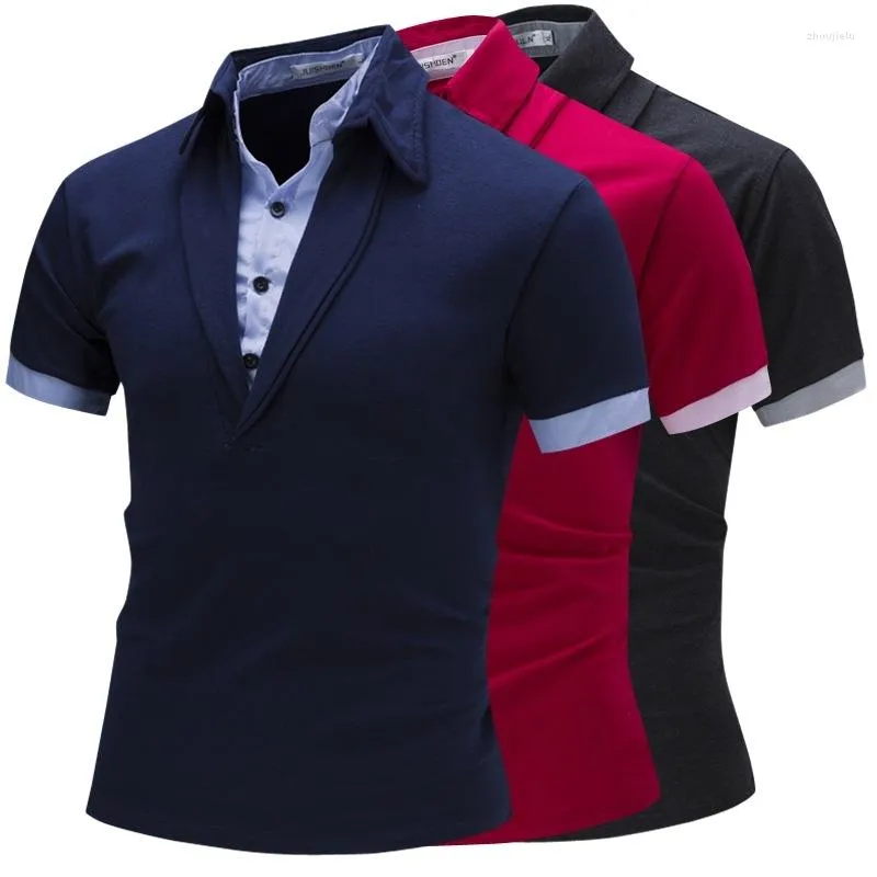 Herrenpolo ZOGAA Poloshirt Herren Mode Silm Fit Kragen Kurzarmv Baumwolle Lässige Atmungsaktive Einfarbige Kleidung