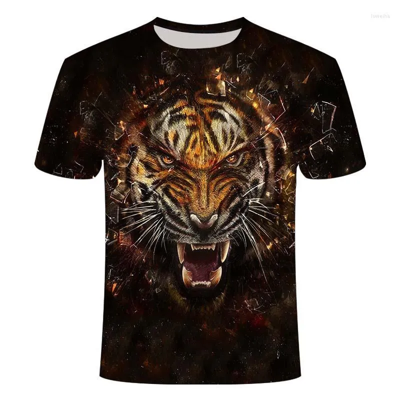 T-shirts pour hommes et femmes 2023 et motif animal imprimé en 3D Tops Hip Hop Style Punk T-shirt à manches courtes Street Wear