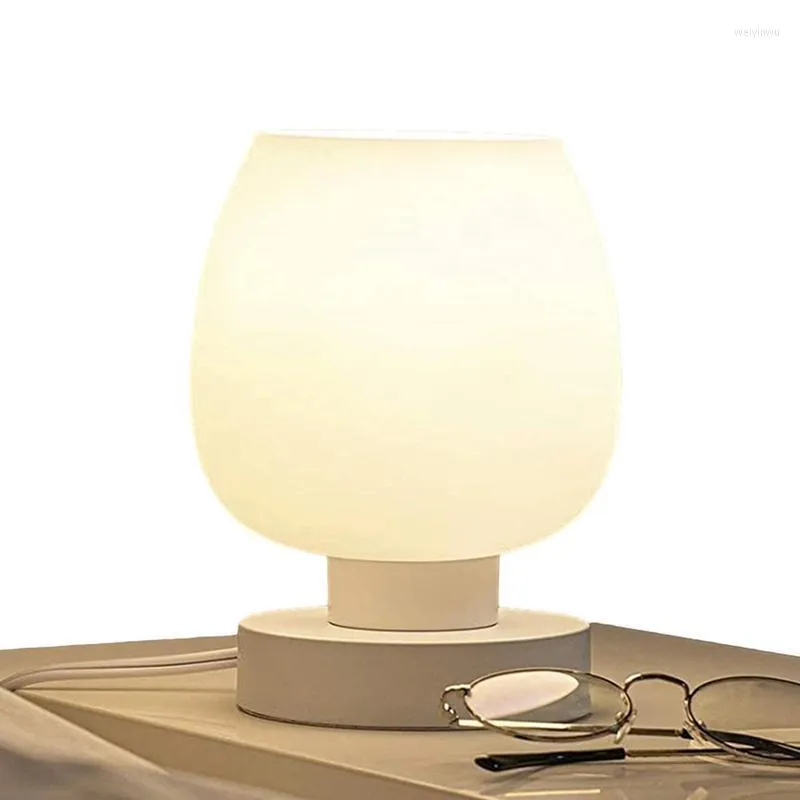 Table Lamps Night Stand Lamp Touch Control For Bedroom Bedside 3 Way Dimmable With Opal Glass Shade Living