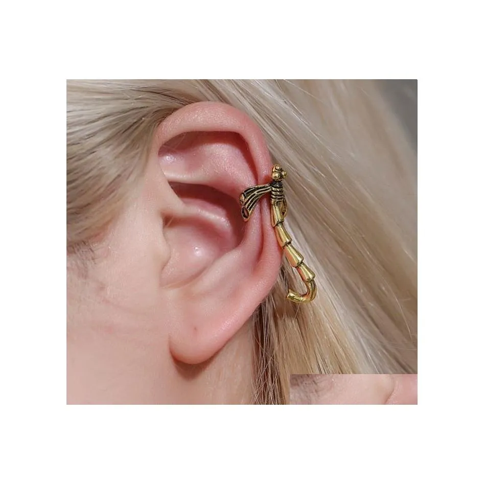 BUFF EAR VINTAGE GOTH DRAGONFLY EARCLIP SEM PERIGURAR PARA MULHERES PIREÇÃO DAPA DE DRIA DE CLIP DE JOETRAS DE JOOAS DHB9K