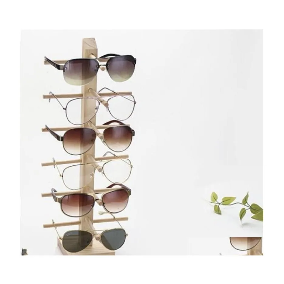 Jóias MTI Camadas MTI Óculos de sol de Wood Óculos Exibir prateleira Óculos mostram suporte para pares de óculos exibição de 57 w2 entrega packa dhevs