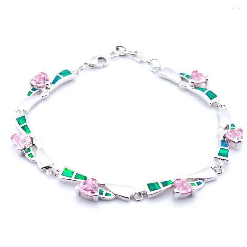 Link Bracelets Party Festa Presente Silver Fire Opal Garnet Fashion Ship Free B011