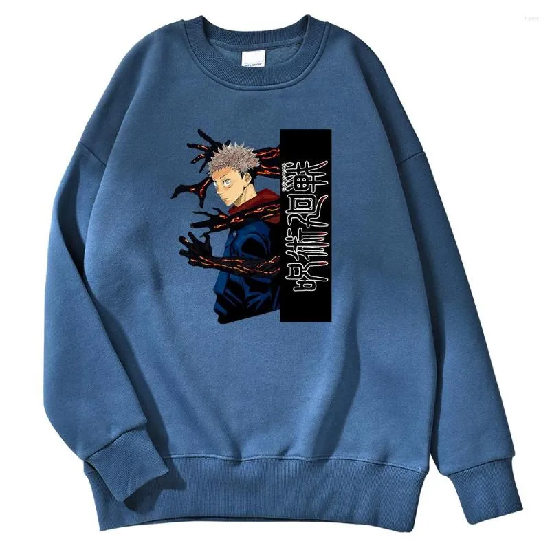 Sweats à capuche pour hommes Jujutsu Kaisen drôle Anime Gojo Satoru imprimé hommes sweats Harajuku sweat à capuche dessin animé mode vêtements de rue