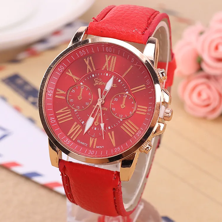 HBP Womens Watches Precise And Durable Quartz Movement Fashion Clock Leather Strap Wristwatches Business Casual Sports Montre De Luxe