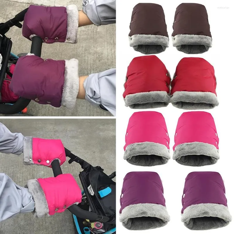 Stroller Parts 2pcs Waterproof Hand Muff Gloves Warm Clutch Cart Pushchair Pram Carriage Universal Mitten