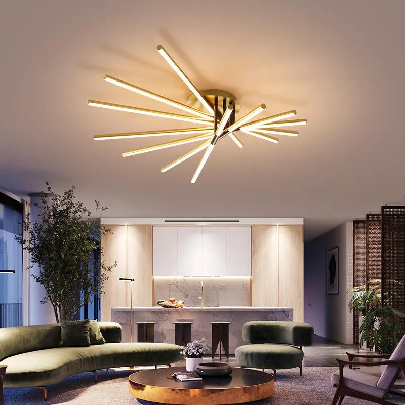 Ceiling Lights Cross Border Fan-shaped Aluminum Modern Simple Living Room Lamp Fashion Personality Nordic Bedroom