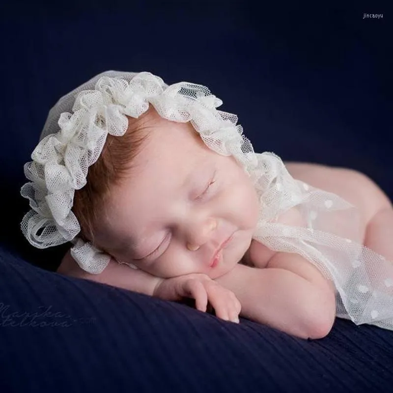 إكسسوارات الشعر المولودة Pography Props Baby Hat Lace