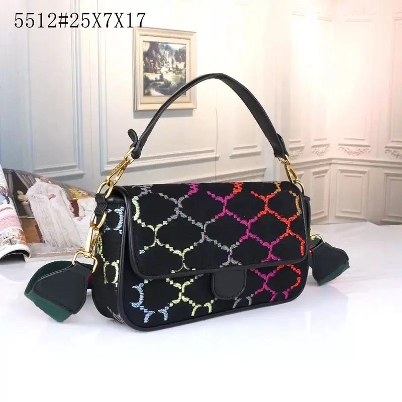 Bolsas de grife de luxo com aba bordada letra G moda feminina crossbody bolsa de lona bolsa feminina bolsa de ombro bolsa casual bolsa bolsa 2023 bolsas carteiras