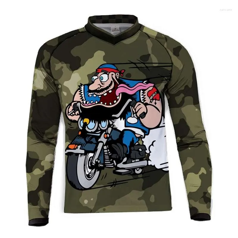 レーシングジャケット2023ダウンヒルジャージーモトクロスメンズMTB TシャツモーターサイクルMXサイクリングDHオフロードクイックドライロングスリーブ服