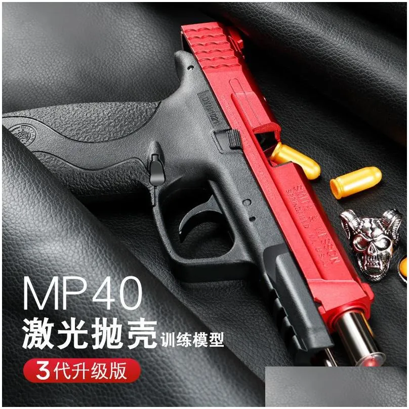 mp40 laser blowback toy pistol toy gun blaster launcher for adults boys outdoor games