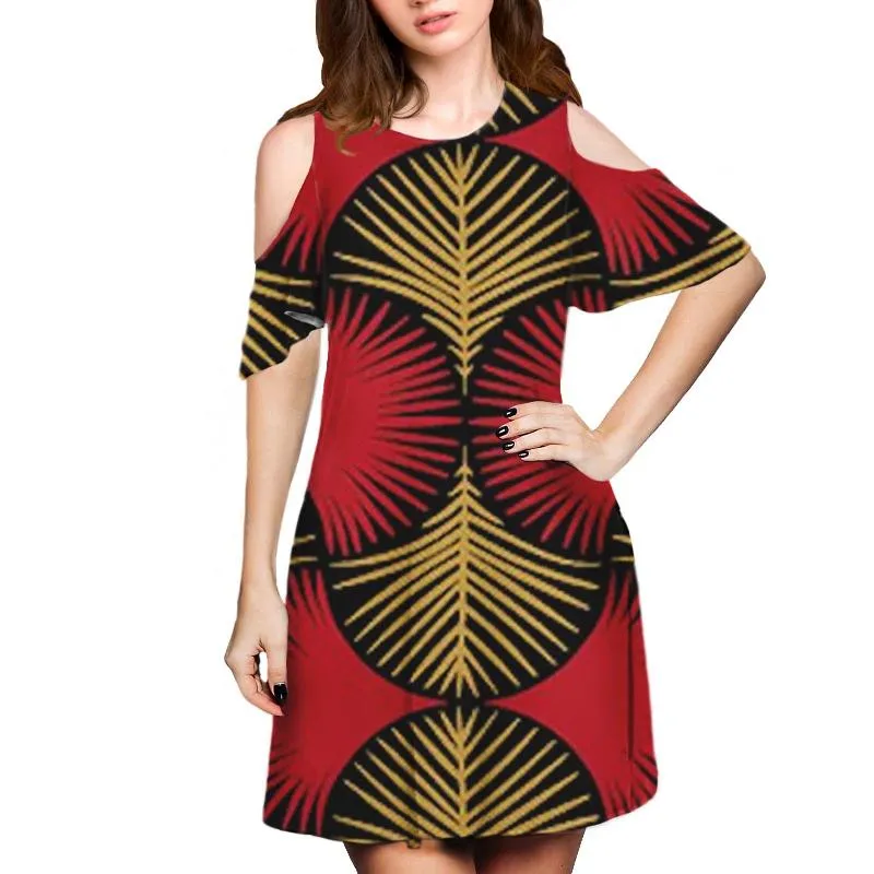 Повседневные платья Cumagical Red Off Plouds Dress Plower Polynesian желтый рисунок вечерние женщины летние холодные вечерние таблицы