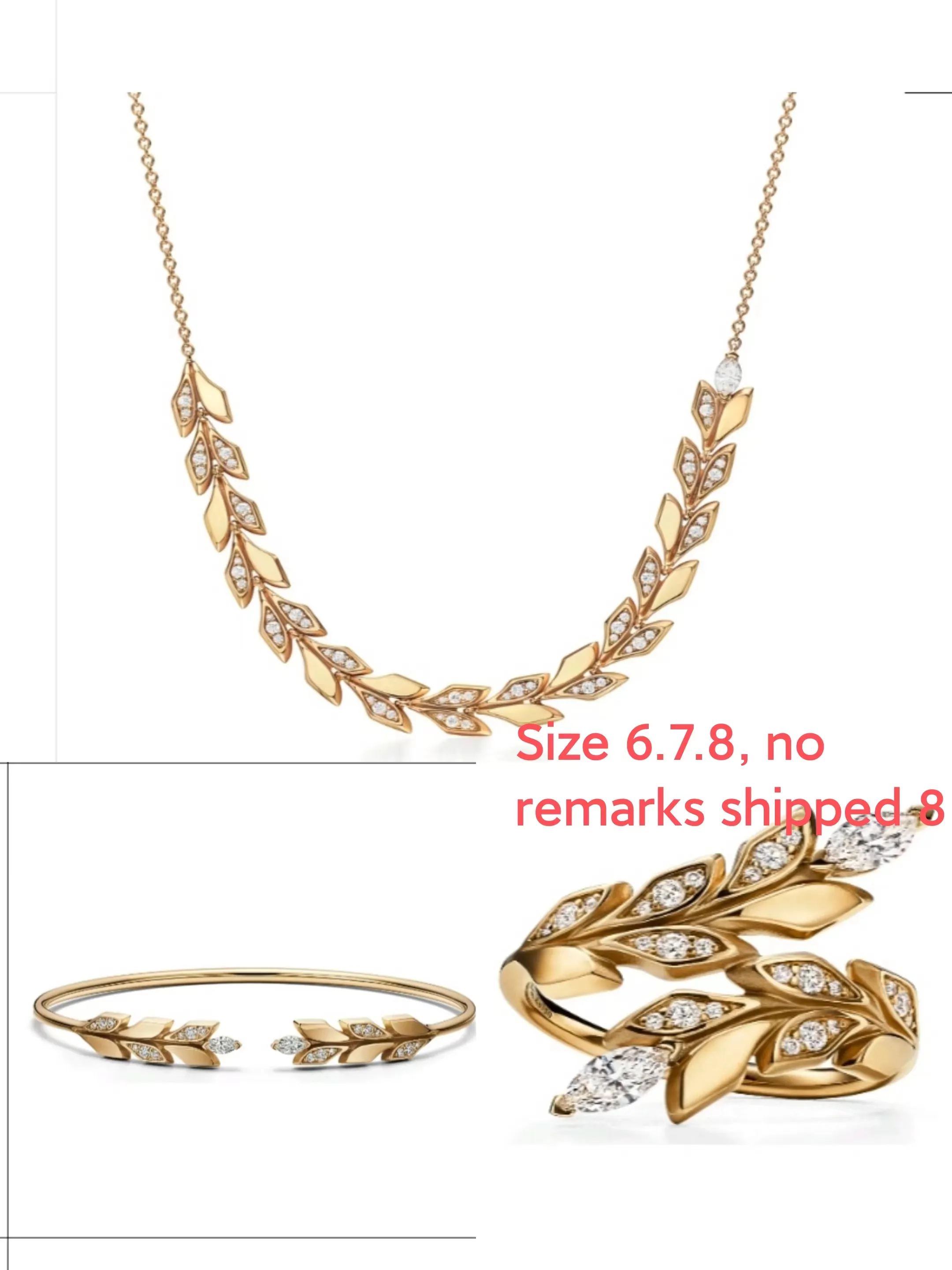 necklace bracelet leaf diamond fashion jewelry jewlery designer 18k gold necklace Women Men couple fashion layered necklace Wedding Party Thanksgiving Day gifts