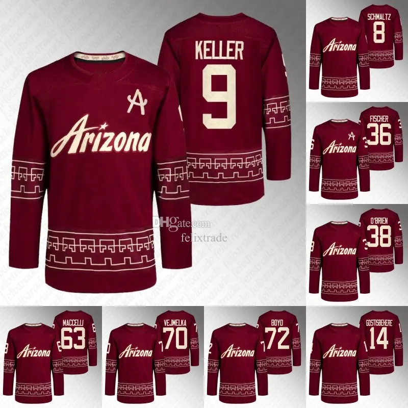 Arizona 2023 Coyotes New Desert Nights Jersey Clayton Keller Dylan