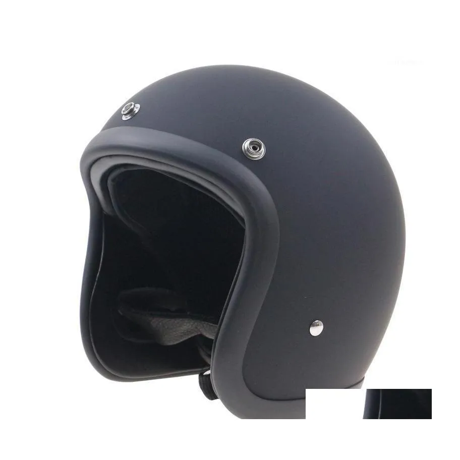 Caschi da moto Casco giapponese a basso profilo 500Tx Cafe Racer Guscio in fibra di vetro Peso leggero Vintage Motorcycle1 Drop Delivery Mobi Dhil4