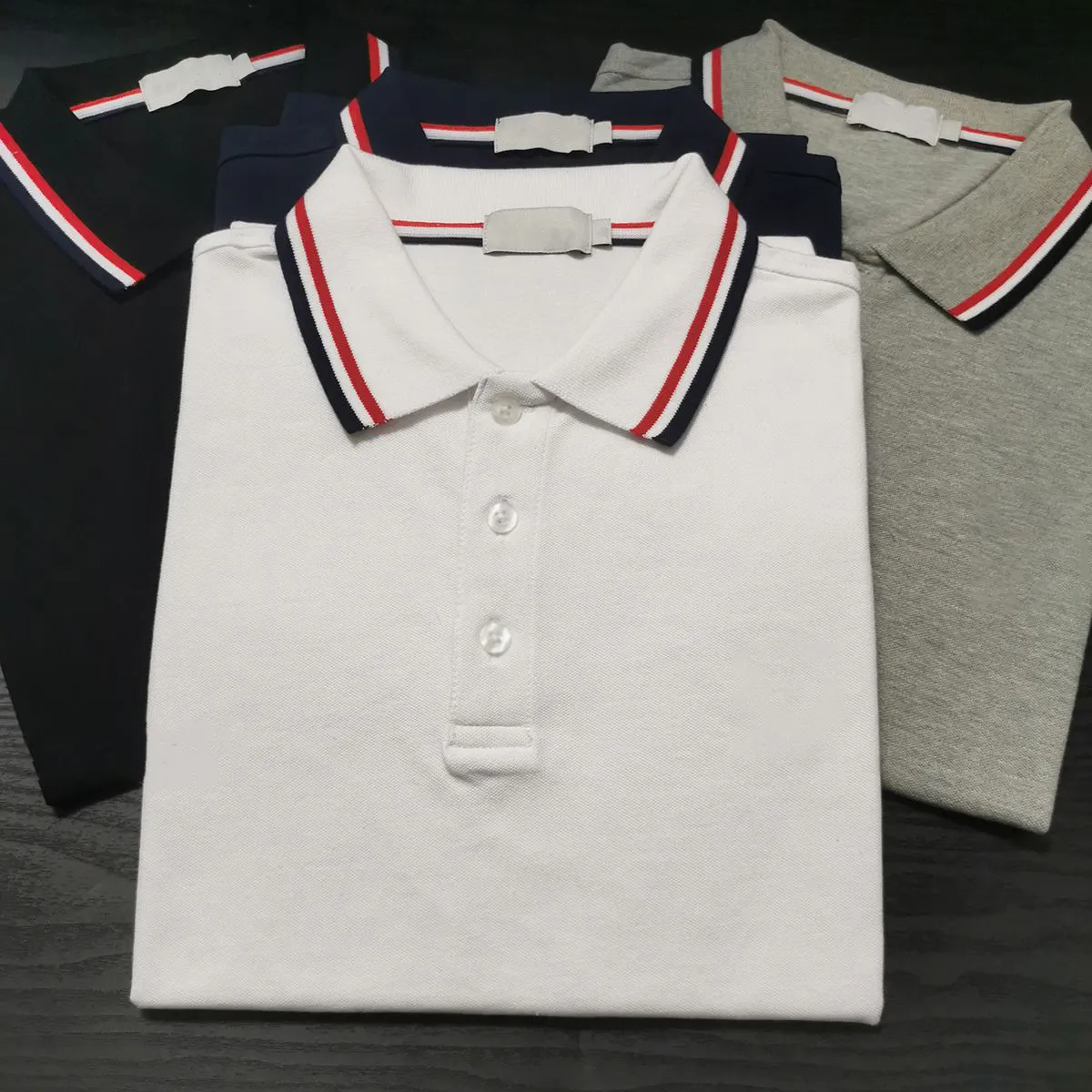 Polos de design masculino T-shirt moda luxo de alta qualidade código europeu colarinho casual negócios puro algodão mangas curtas polos de golfe para homens tamanho M-2XL