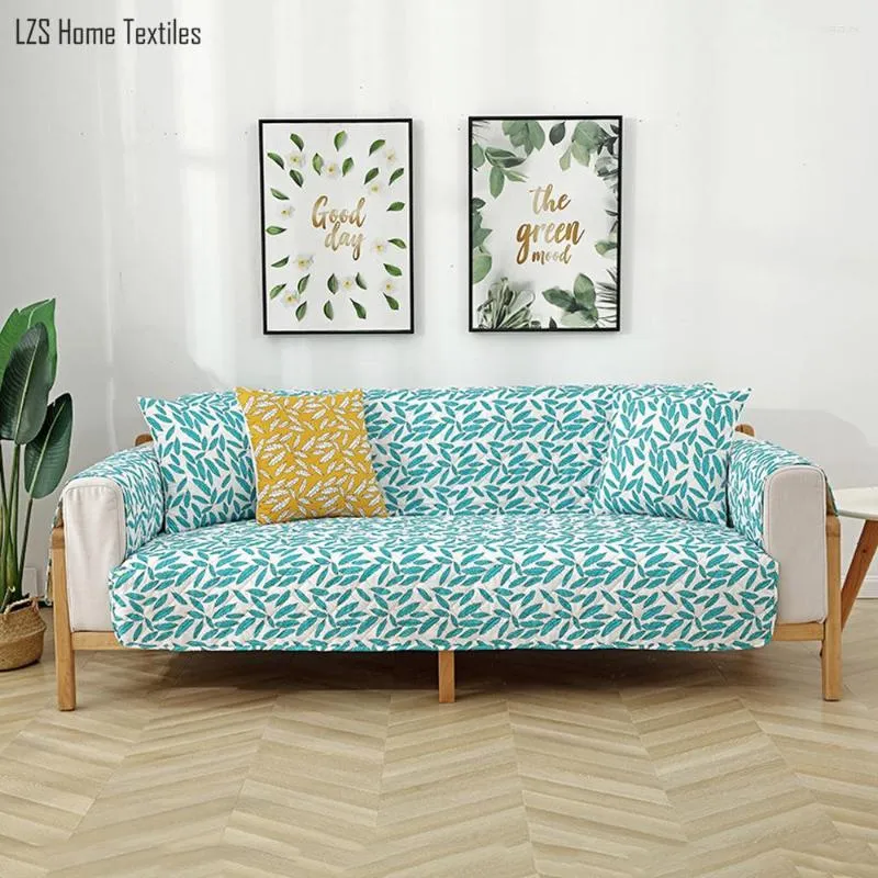 Chair Covers Printed Leaf Sofa Cushion Cover Removable Pet Kid Mat Armchair Furniture Protector Washable Couch Slipcovers 1/2/3 Seat