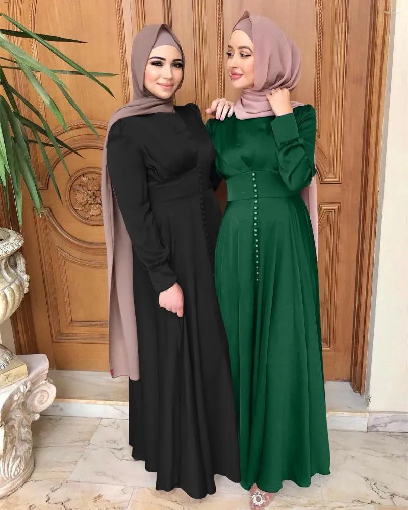 Ubranie etniczne Ramadan Abaya Turcja satyna muzułmańska impreza wieczorna sukienka kaftan abayas dla kobiet Dubai islam kaftan vestido arabe mujer