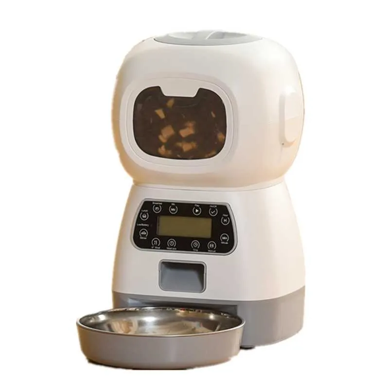 Cat Bowls Feeders Petqueue 3.5L Automatisk hund husdjursmatare infraröd upptäckt kommer inte att blockera matrobot dispenser smart skål