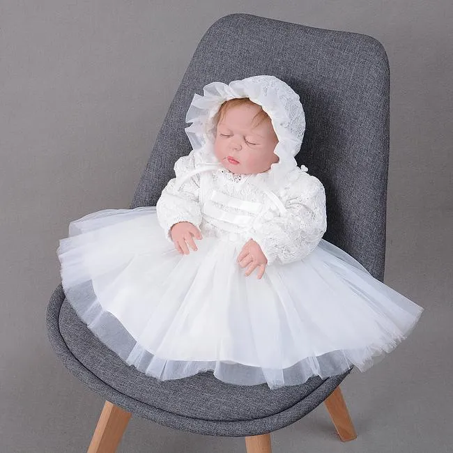 Winter christening top dresses for babies