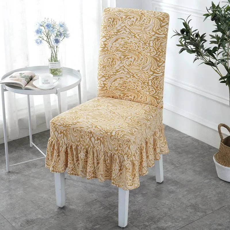 Chair Covers Knitted Minimalist Dining Cover With Flexible Universal Bench Table Cushion Cloth For Living Room