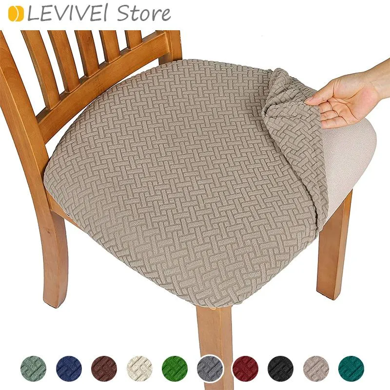 Chair Covers LEVIVEl Thick Stretch Cover For Dining Room Chairs Spandex Seat Protector Office Computer Dine UniversalChair