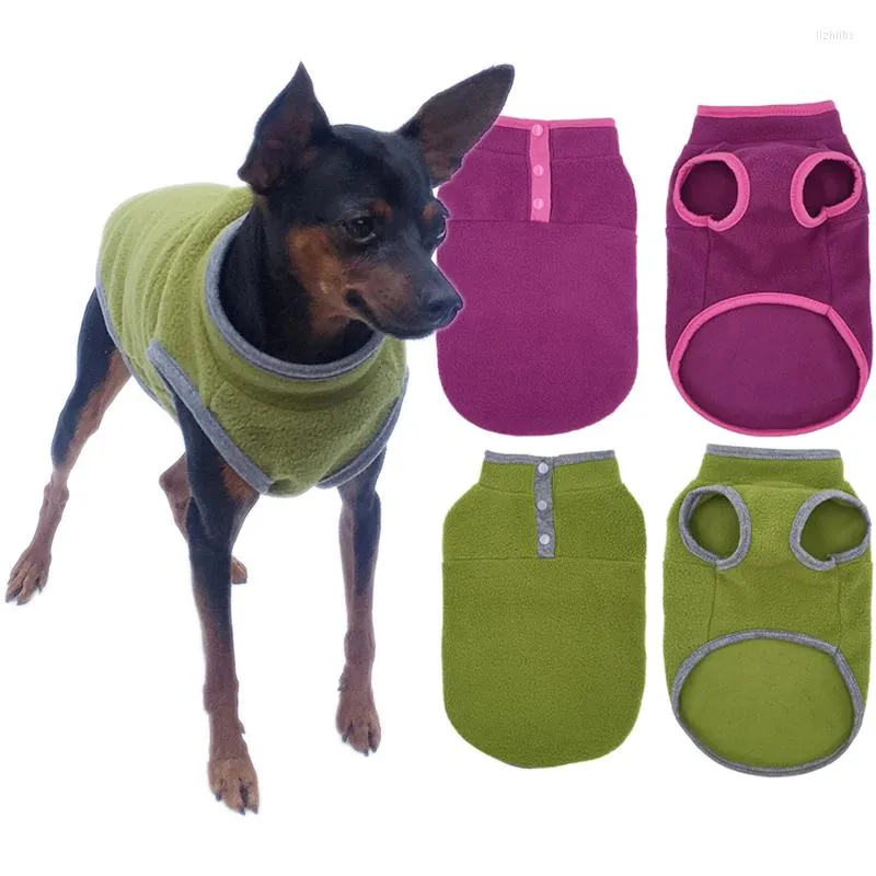 Abbigliamento per cani Maglione Gilet in pile caldo Giacca leggera e carina con scollo tondo Abbigliamento invernale per cuccioli per cani di taglia piccola, media e grande