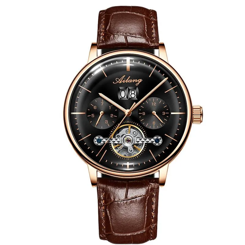 Нарученные часы 2023 Автоматические турбийновые роскошные мужские часы Top Brand Men Watch Mechanical Calendar Движение водонепроницаемое Reloj Hombre 8622