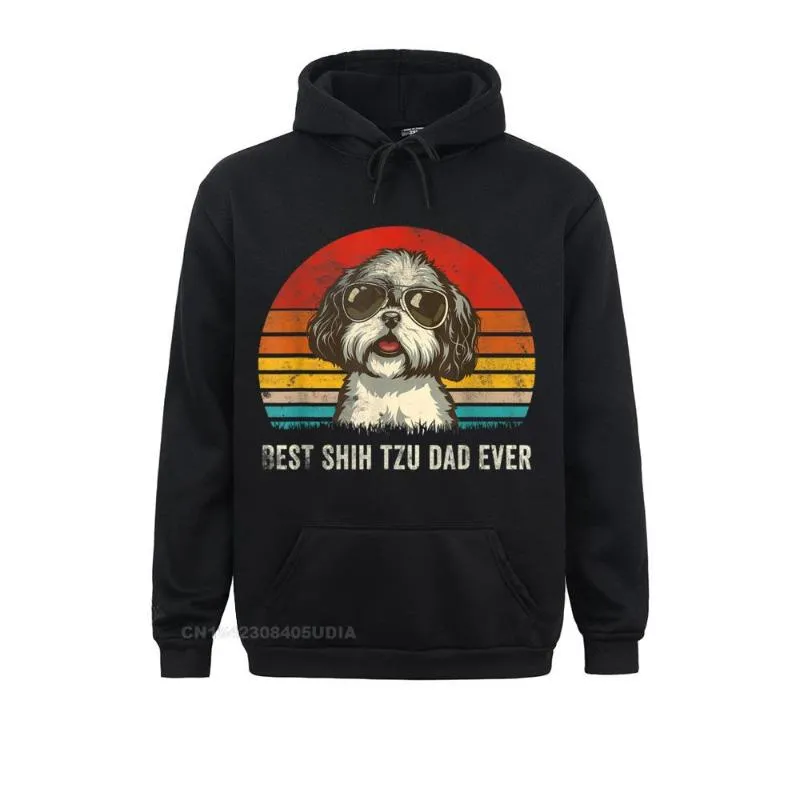 Sweats à capuche pour hommes Sweats Sweats Men Hoods à manches longues Mens Shih tzu papa jamais drôle Gift Dog Lover Hoodie